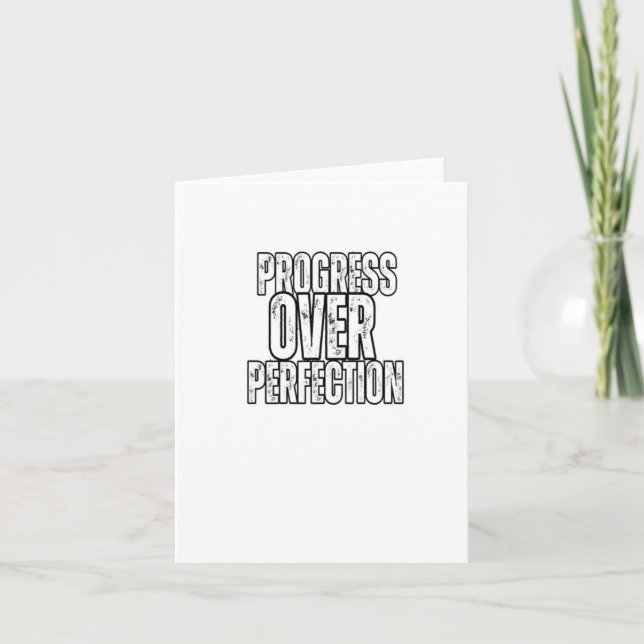Progress Over Perfection Sticker  Card (Front)