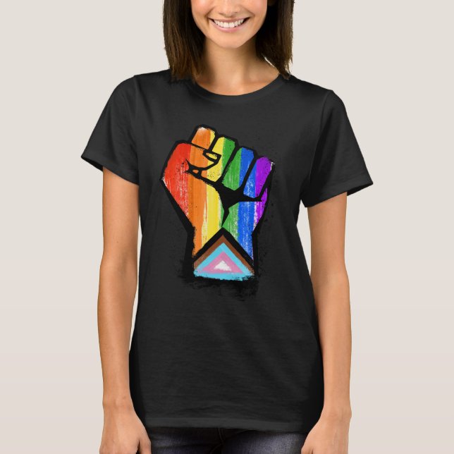 Progress Pride Fist T-Shirt (Front)