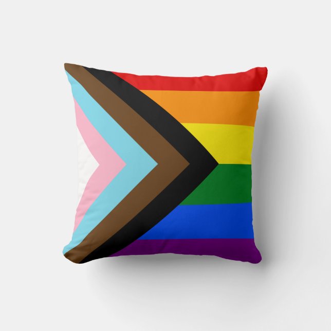 Progress Pride Flag Cushion (Front)
