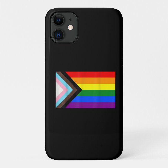 Progress Pride Flag LGBT T-Shirt Case-Mate iPhone Case (Back)