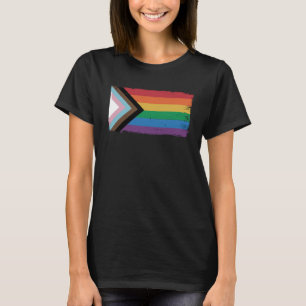 Progress Pride Flag LGBTQ BIPOC Rainbow Gay Trans T-Shirt