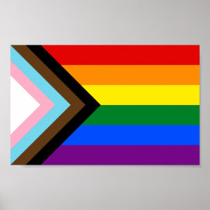 Progress Pride Flag LGBTQ+ Poster