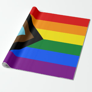Progress Pride Flag LGBTQ+ Wrapping Paper