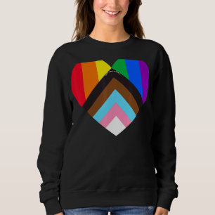 Progress Pride Heart Flag Mental Health Awareness Sweatshirt