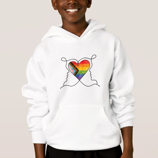 Progress Pride Heart Line Art (Front)