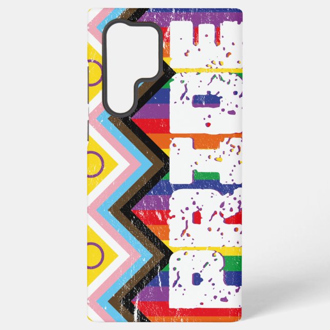 Progress Pride LGBTQ  Samsung Galaxy S22 Ultra Case (Back)