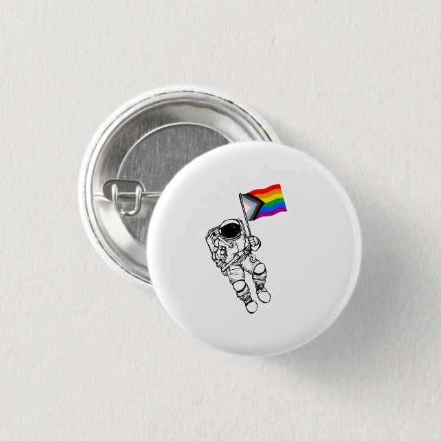 Progress Pride Moonman 3 Cm Round Badge (Front & Back)