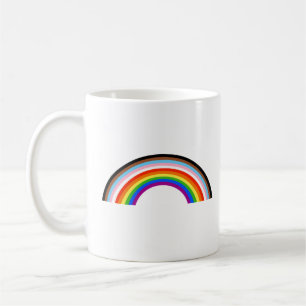 Progress Pride Striped Rainbow Arch Coffee Mug
