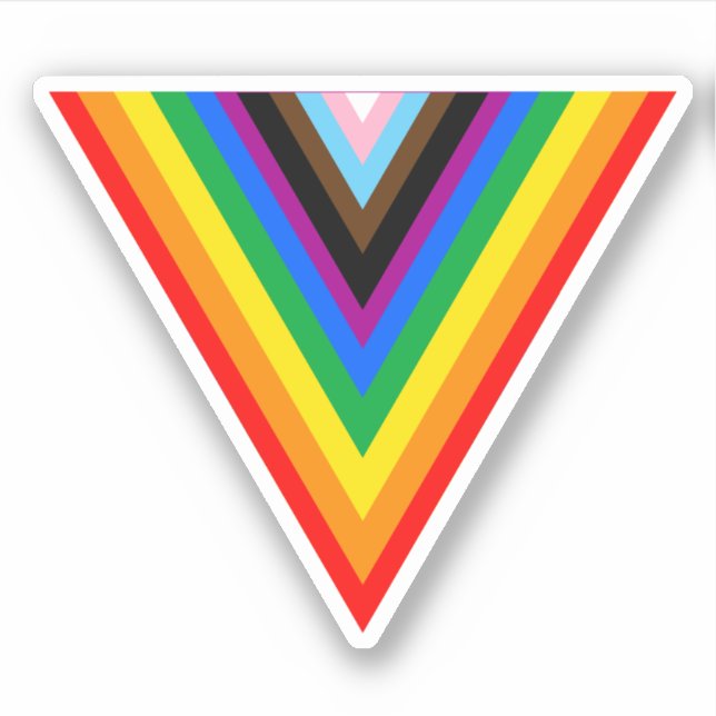 Progress Pride Triangle Sticker (Front)