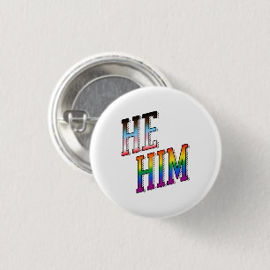 Progress Pronouns He Him 3 Cm Round Badge