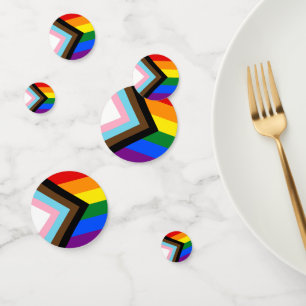Progress Rainbow Flag Confetti, party, LGBTQ  Confetti