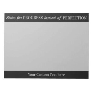 PROGRESS vs PERFECTION custom notepads