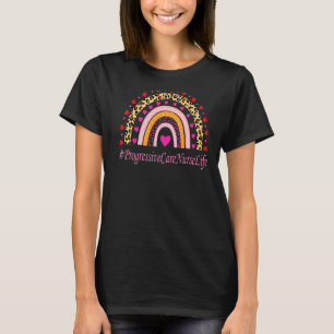 Progressive Care Nurse Leopard Rainbow Nurse's Wee T-Shirt