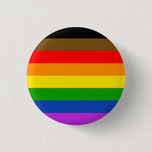 Progressive LGBT 3 Cm Round Badge (Front)