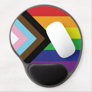 Progressive LGBTQIA Flag Gel Mouse Pad