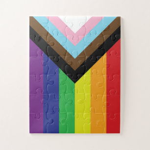 Progressive LGBTQIA Flag Jigsaw Puzzle
