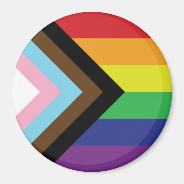 Progressive LGBTQIA Flag Magnet (Front)