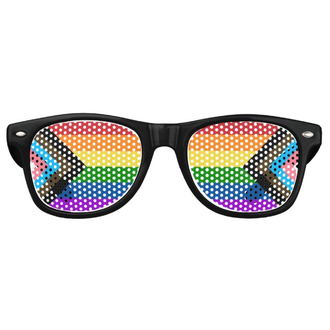 Progressive Pride Flag Sunglasses (Front)