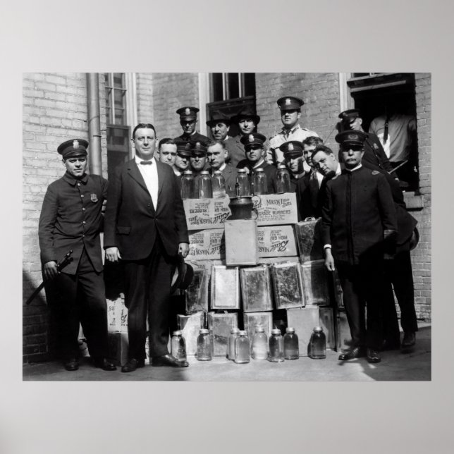 PROHIBITION WHITE LIGHTNING MOONSHINE BUST POSTER (Front)