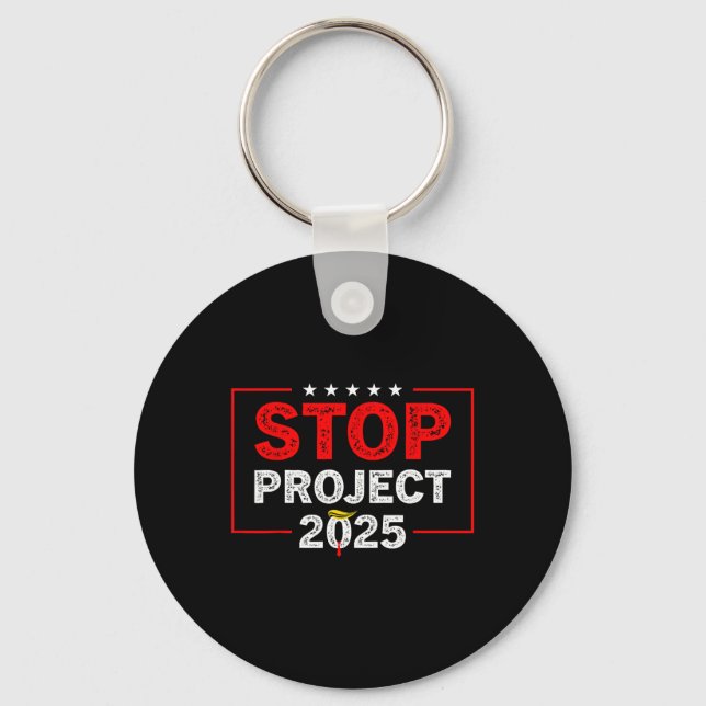 Project 2025 Anti Trump 1  Key Ring (Front)