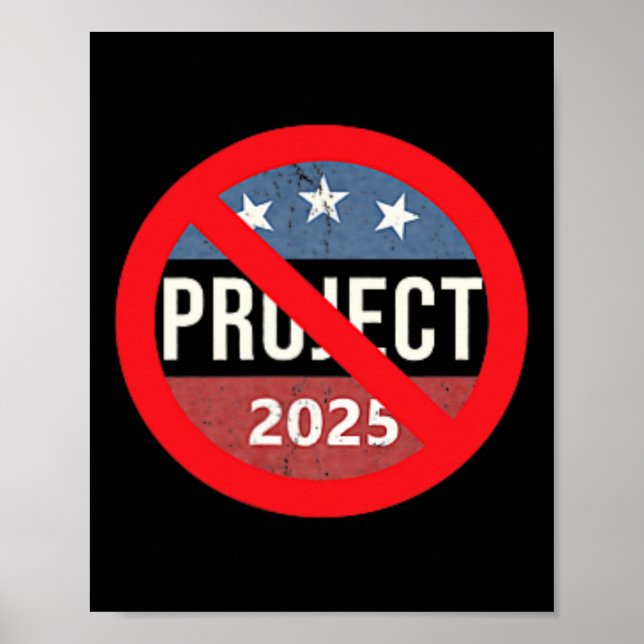 Project 2025 Anti Trump 2 Side Back &amp; Front  Poster (Front)