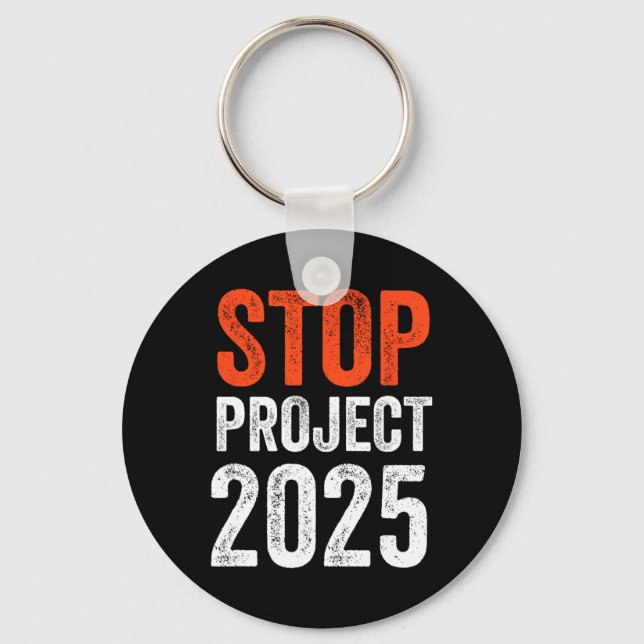 Project 2025 Anti Trump  Key Ring (Front)
