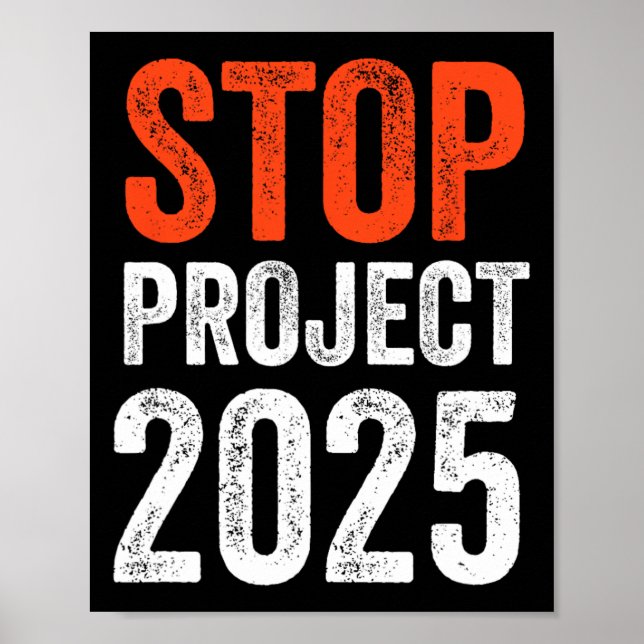 Project 2025 Anti Trump  Poster (Front)