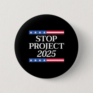 Project 2025 Anti Trump Usa Flag Political Women M 6 Cm Round Badge