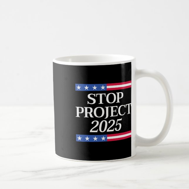 Project 2025 Anti Trump Usa Flag Political Women M Coffee Mug (Right)