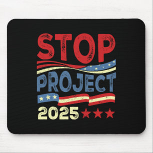 Project 2025 Anti Trump Usa Flag Political Women M Mouse Pad