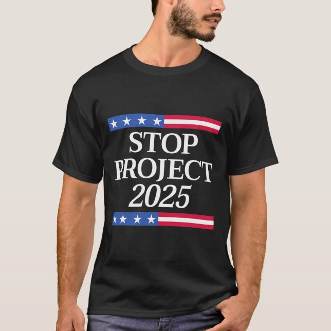 Project 2025 Anti Trump Usa Flag Political Women M T-Shirt (Front)