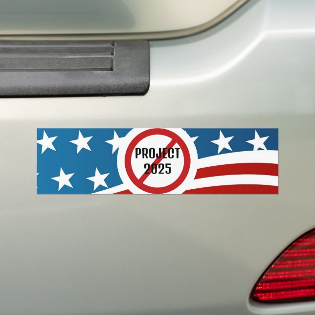Project 2025 Design Bumper Sticker (On Car)