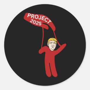 Project 2025 Donald Trump Puppet Classic Round Sticker