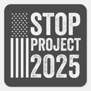 Project 2025 Trump American Republican USA Square Sticker