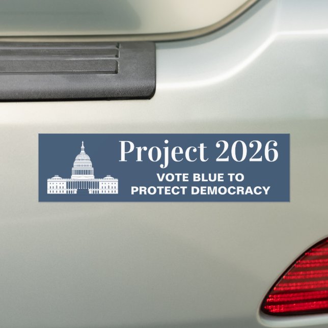 Project 2026 Vote for Democracy Bumper Sticker (On Car)