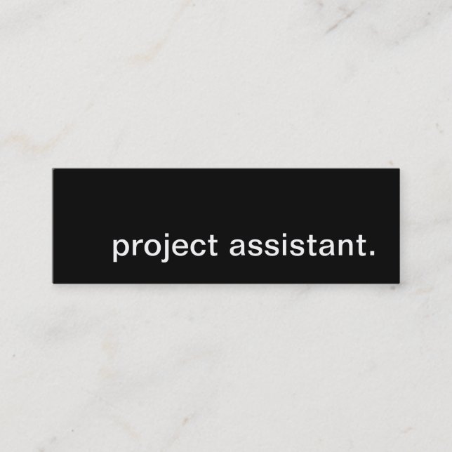 project assistant. mini business card (Front)