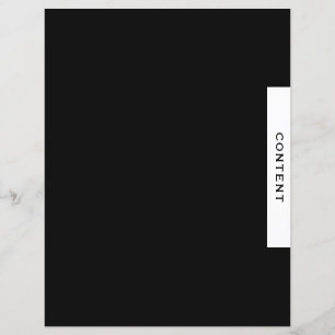 Project Binder Section Divider Content