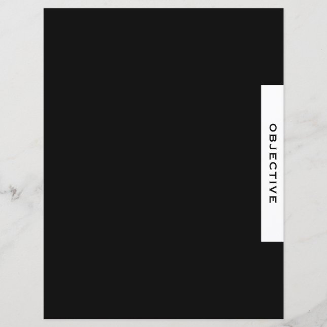Project Binder Section Divider | Objective (Front)