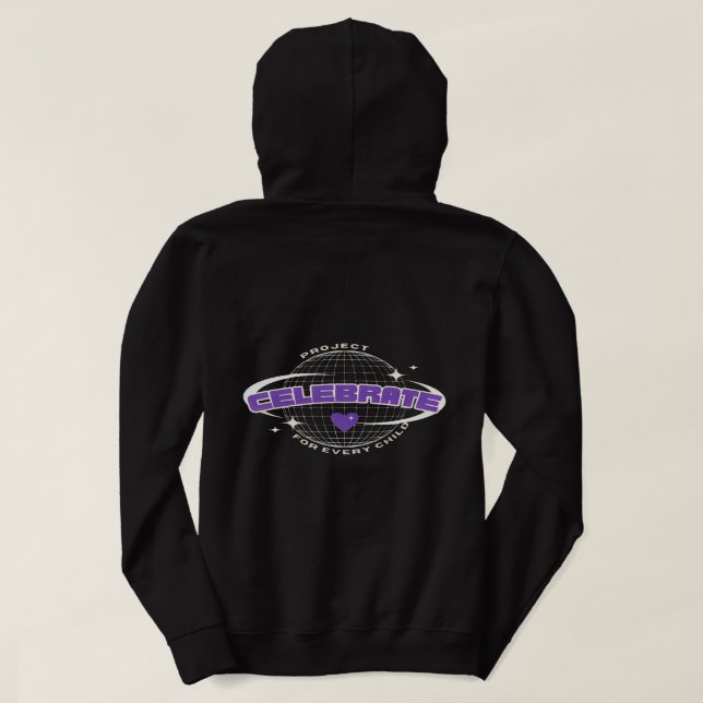 Project Celebrate - Black Planet Design Hoodie (Design Back)