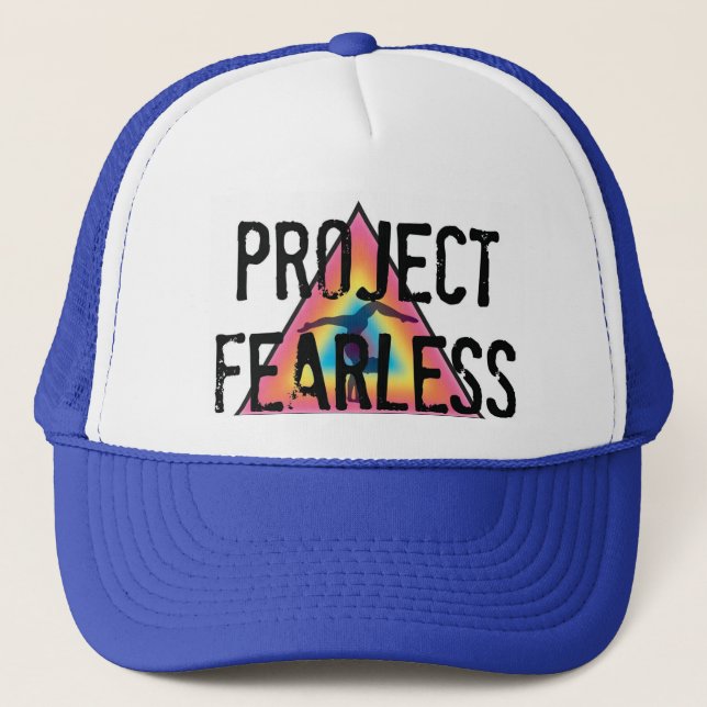 Project Fearless BLUE Trucker Hat (Front)