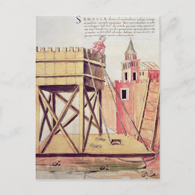 Project for a siege tower postcard (Front)