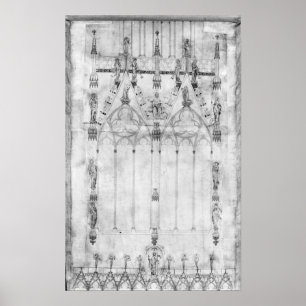 Project for the Cathedral, elevation of the west Poster