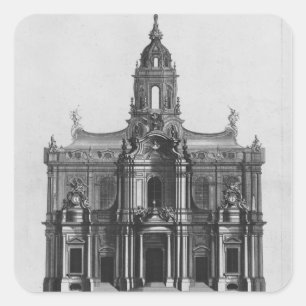 Project for the church of Saint-Sulpice Square Sticker