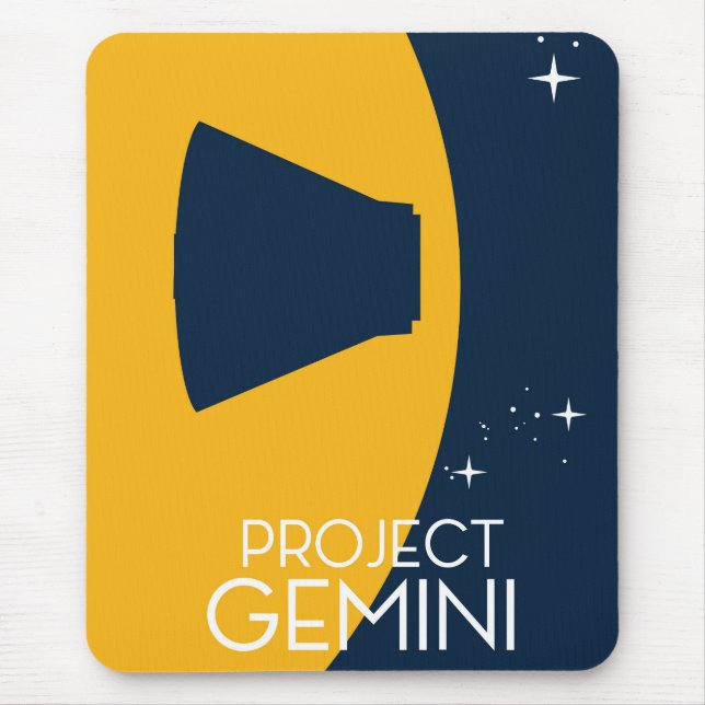 Project Gemini Space Art illustration Mouse Pad (Front)