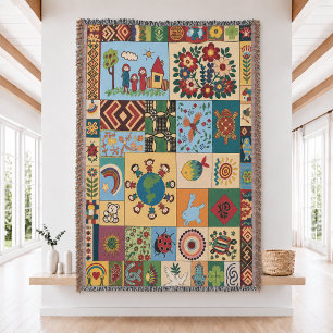 Project Hail Mary Patchwork Woven Throw Blanket 