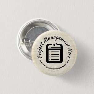 Project manager employee recognition award button
