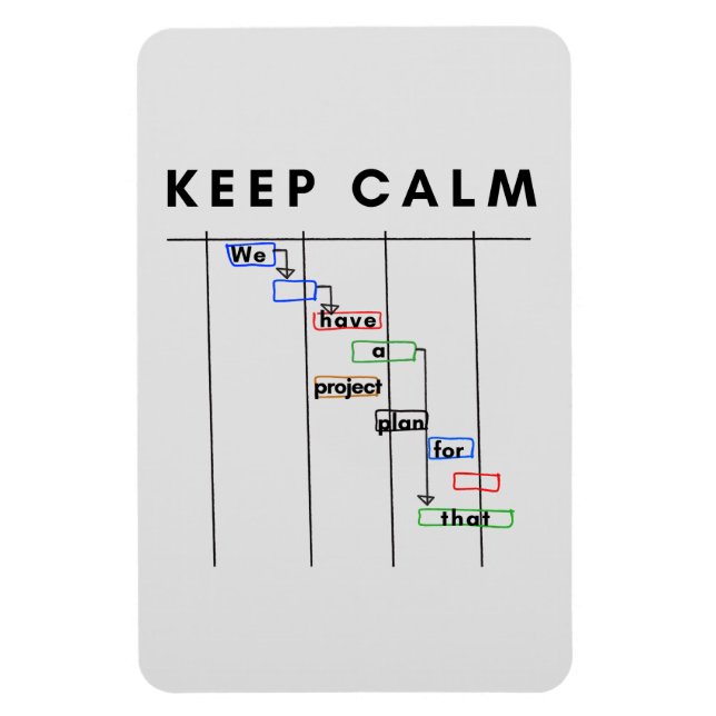 Project Manager Gantt Keep Calm Magnet (Vertical)