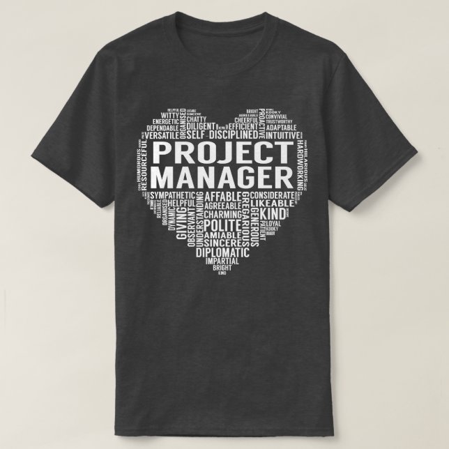 Project Manager Heart T-Shirt (Design Front)