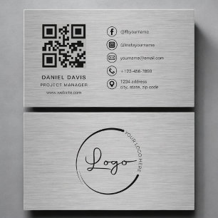 Project Manager Metal QR Code Business Card