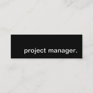 project manager. mini business card